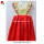 Wholesale red organza christmas flutter sleeve dress